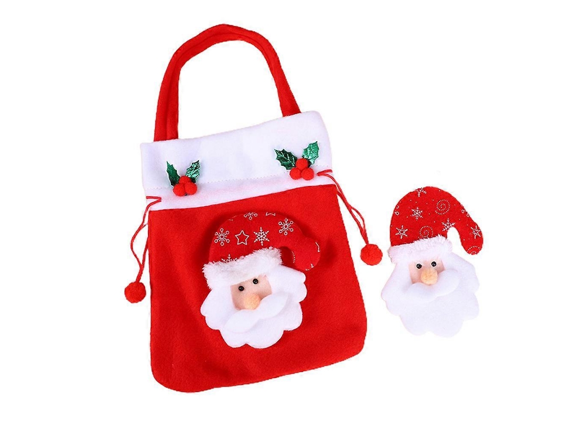 Sacola De Natal Com Cordão, Ideal Para Embrulhar Presentes, Doces E Lembrancinhas De Festa. Hengjian