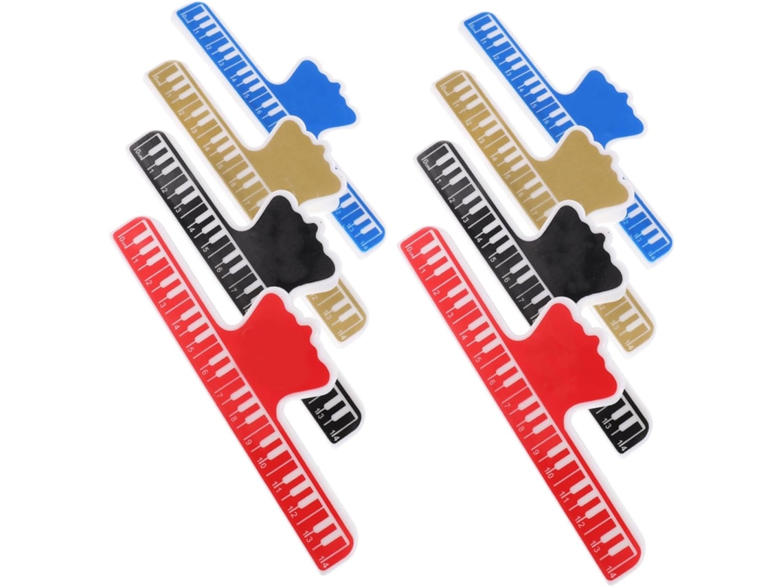 Conjunto de 8 alfinetes de partituras para piano Homoyoyo, multicolorido vermelho, preto, azul, dourado, 2 unidades de