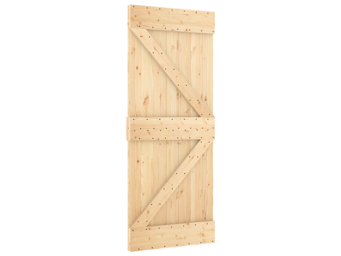 Maison Exclusive - Porta Deslizante Narvik 85 X 210 Cm (152,5 Cm) Natural E Preto