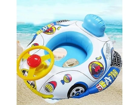 Assento de natação infantil para bebês, círculo inflável, anel de natação para piscina, assento de água para bebês com guarda-sol, brinquedos de festa na praia de verão Wiuos