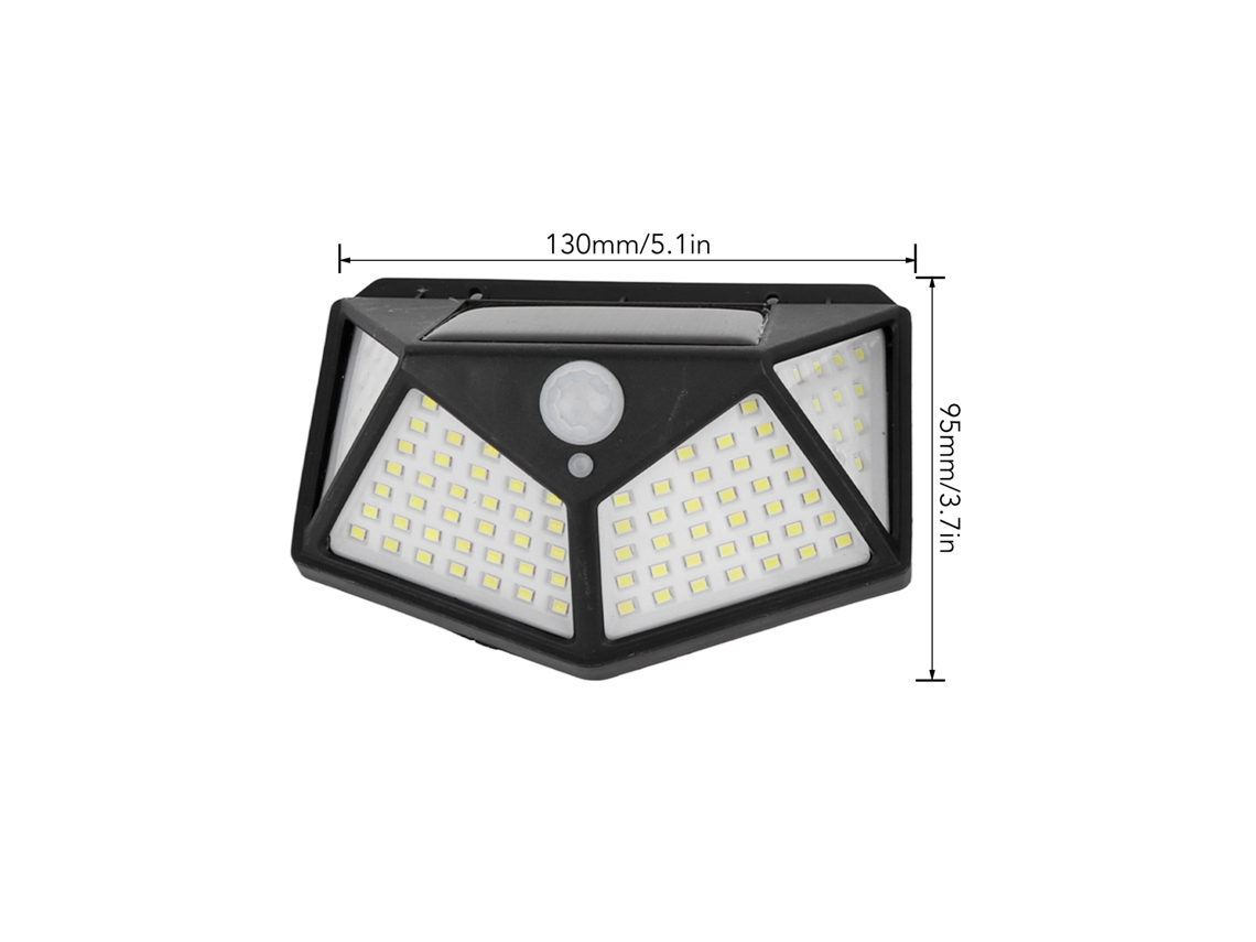 Luz Solar Com Sensor De Movimento 100 Leds Exterior