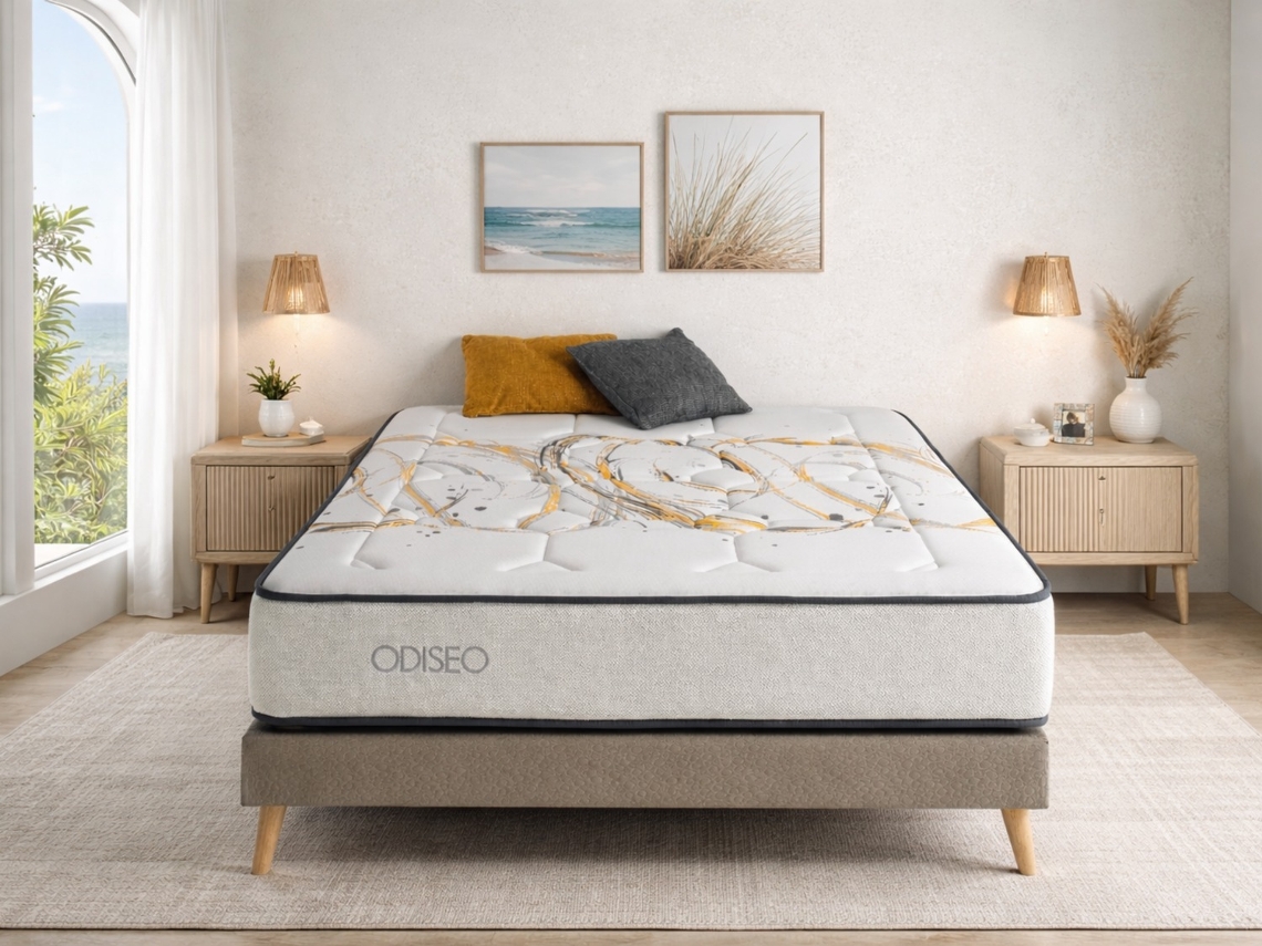 Colchão De Molas Ensacadas Sonho Odiseo Spring Latex 135x200 Cm – Altura 31 Cm Com 2 Cm De Látex De Cada Lado