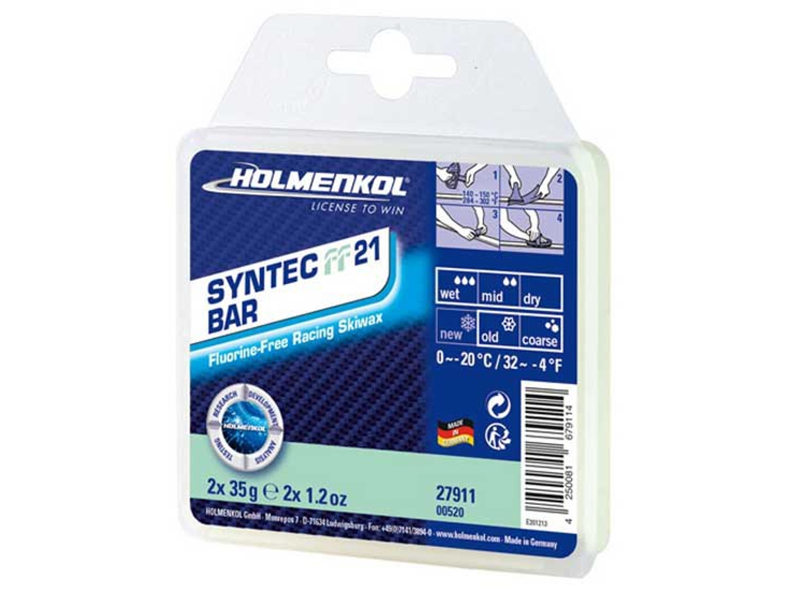 HOLMENKOL Cera Syntec Ff 21 Bar 0°c/-20°c 2x35 Gr Transparente