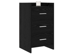 Maison Exclusive - Mesas De Cabeceira Carvalho Preto 40 X 36 X 70 Cm