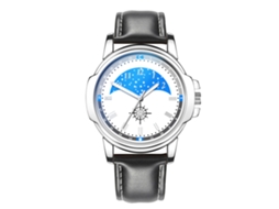 Reloj Clásico De Negocios De Cuarzo Con Correa De Cuero Para Hombres (correa Oscura Dial Blanco)