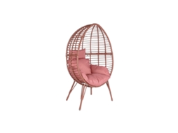 Poltrona de jardim DKD HOME DECOR 90 x 65 x 151 cm Metal Terracota Rotim sintético