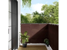 Vidaxl Tela De Varanda 120x700 Cm 100% Poliéster Oxford Castanho