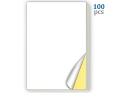 100 Folhas De Papel Etiqueta Adesivo A4 Brilho Mate Branco Para Impressora Laser Inkjet