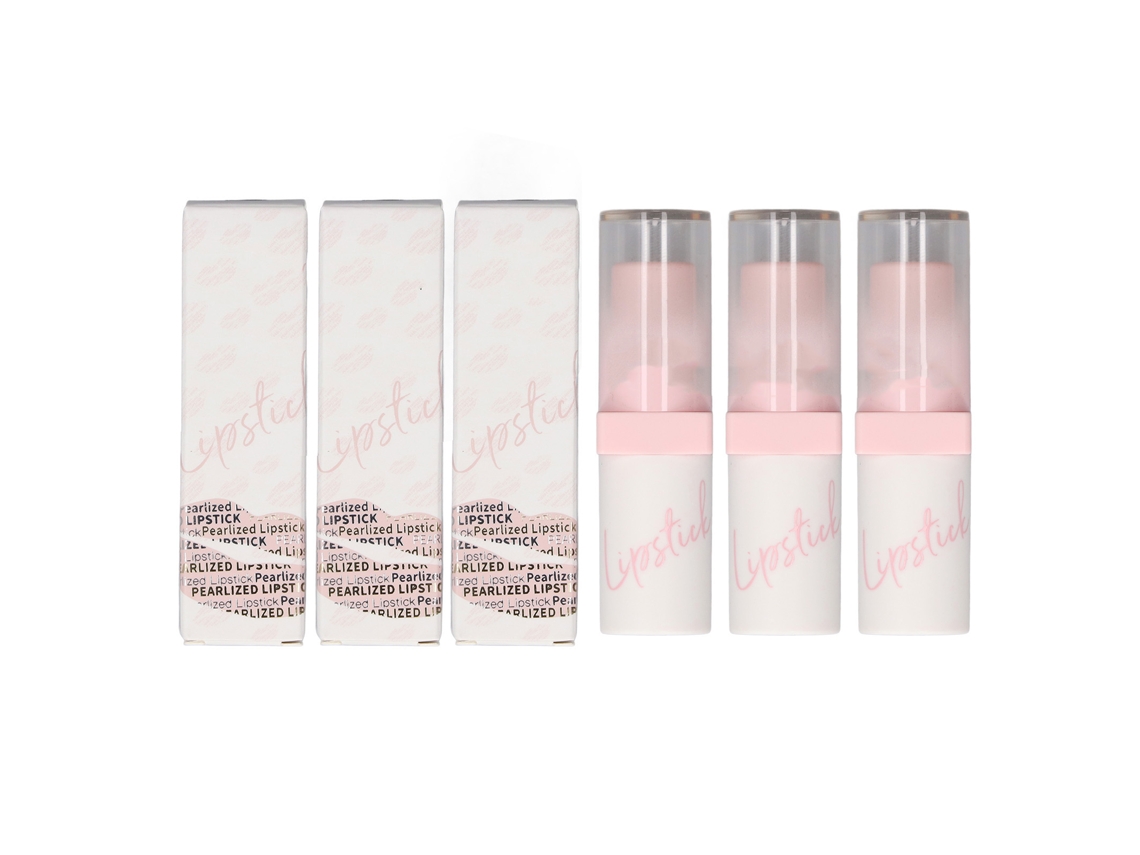 3pcs Batom Perlado Brillo Glitter Mate Não Adere À Xícara Para Dia Festa Baile 04