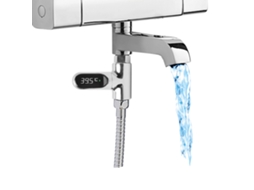 Termômetro digital de água para chuveiro com display led medidor de temperatura 5 85°c acessório de banheiro para bebê