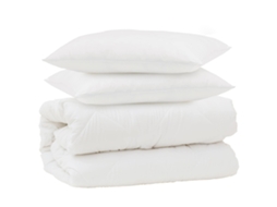 Conjunto De Edredão 3 Pcs | Edredom | Duvet Branco Microfibra E Penas De Ganso