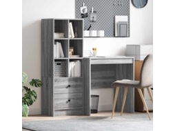 Vidaxl Mesa Cinza Sonoma 115,5 X 50 X 127 Cm 2 Unid.