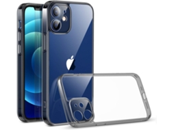 Lente para Telefone Híbrida Guard Parte Traseira Borda para iPhone 12 HONGWE. Textura Macia Rígida Transparente