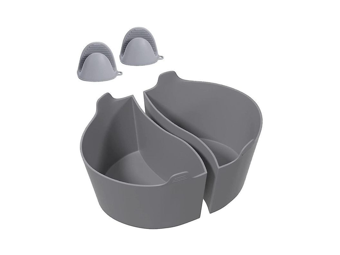 2026 2 Forros Divisores de Silicona Reutilizables para Olla Lenta 6 8 Qt Con 2 Pinzas, Sustituto de Plástico