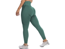 MEOIRUERY Calças Legging Mulher Alta Cintura Contorno Sorriso Sem Costuras Academia Yoga Pantalonas Levanta Bumbum Controla Barriga