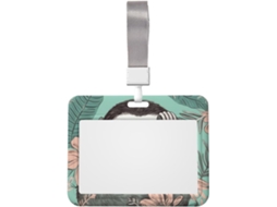 Preguiça Suporte para Crachá Bug, Verde Menta Com Cordão, Suporte para Crachá Plástico Vertical Impermeável, Proteção