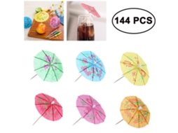 144 Palitos de Frutas com Guarda-chuvas de Papel