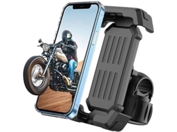 Suporte Para Celular De Bicicleta Com Operação Com Uma Só Mão, Rotação De 360° E Sistema De Liberação Rápida Para Motocicletas E Scooters (preto)