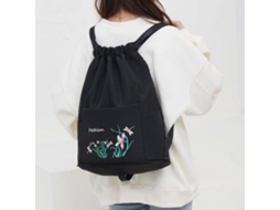 Mochila Dobrável Com Cordão E Bolsos Resistentes À Água, Ideal Para Academia, Compras, Esportes E Ioga.