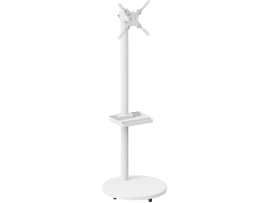 Suporte Móvel de Chão EWENT EW1594 com Prateleira (Peso Máximo: 10 kgs - 17"- 43" - Branco)