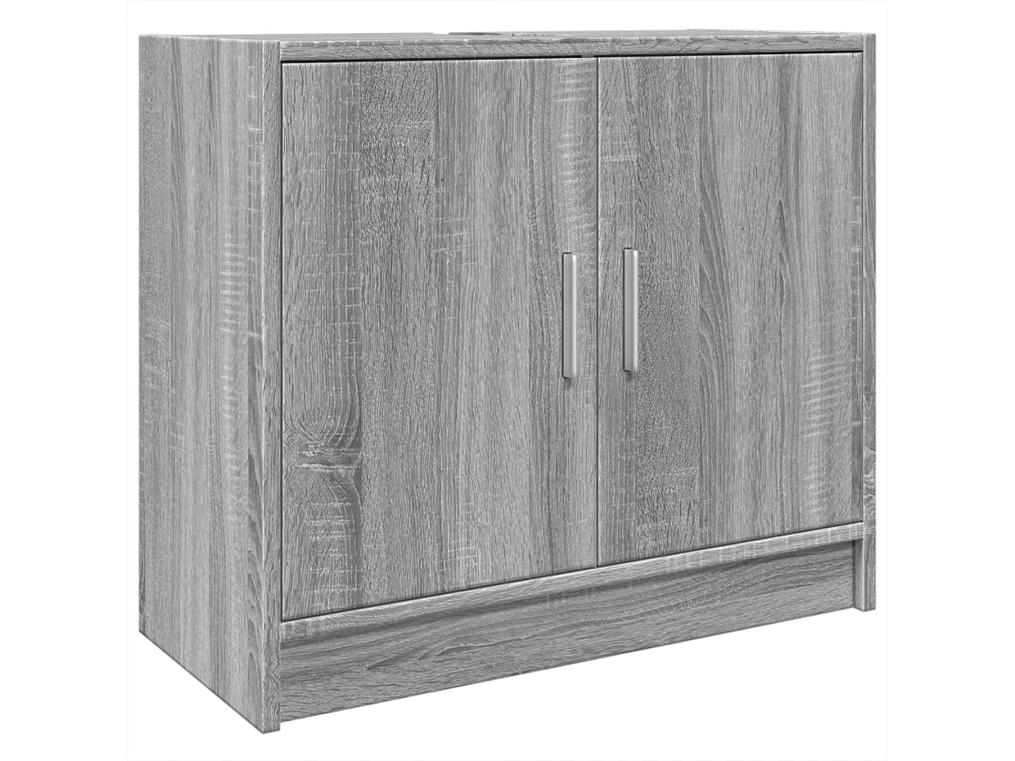 Conjunto 1 Armário De Lavatório Vidaxl Cinzeto Derivados De Madeira (63 X 29 X 55 Cm)