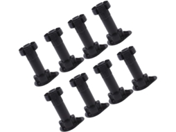 Conjunto De 8 Pés Plástico Grossos E Ajustáveis Em Altura Para Móveis, Ideais Para Sofás E Armários Cor Preto