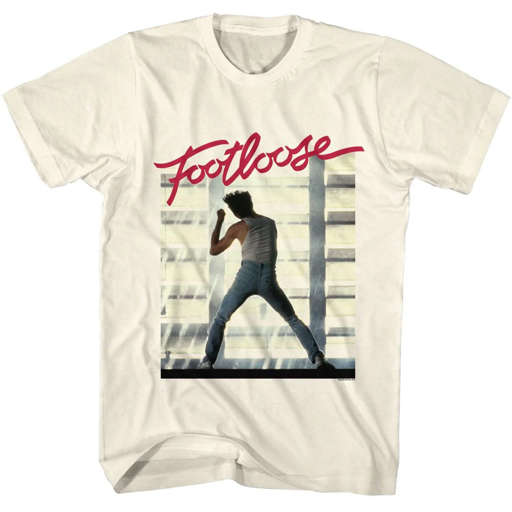 Unisex Adult T-shirt Rockinstone Footloose Dancing Natural Sizexl