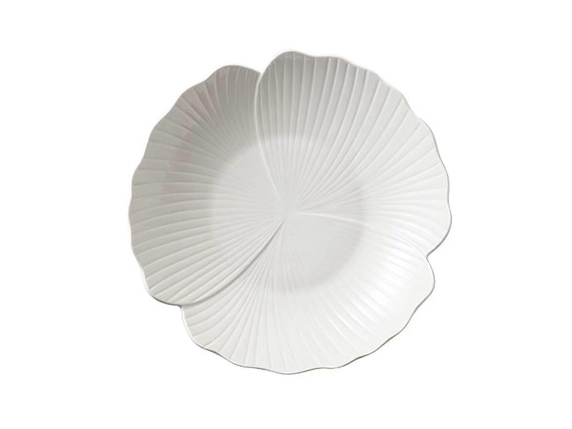 Pratos De Jantar De Cerâmica Em Formato De Flor, Próprios Para Micro-ondas E Lava-louças, Ideais Para Saladas E Frutos Do Mar, 25 Cm, Cor E.