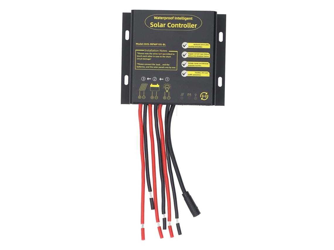 Controlador Solar Mppt Laxiscreed 12v/24v 10a Com Carregamento Rápido Bluetooth