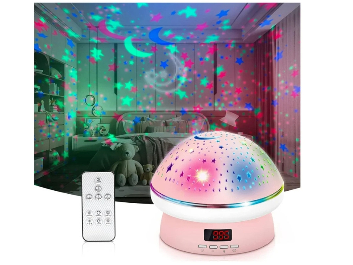Projetor Star Night Light Para Quarto Infantil Com Temporizador E Controle Remoto Lâmpada Noturna Com 8 Opções De Cores E 3 Níveis De Brilho Bestvite