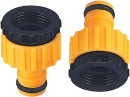 Conector De Mangueira 2 Em 1 Plástico Com Rosca 3/4" E 1/2" Para Jardim Externa Pacote 2