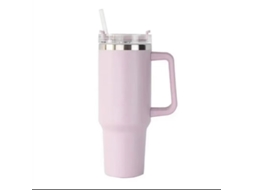 Caneca Térmica de Viagem com Parede Dupla, 1200 Ml (40 Oz), com Alça e Canudo. MDUG (roxo Claro)