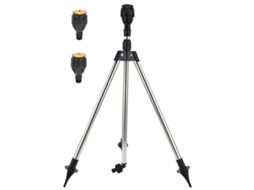 Aspersor Rotativo Telescópico Automático, Dispositivo De Irrigação Montado Em Tripé Com Uma Cabeça De Aspersão E Dois Bicos.