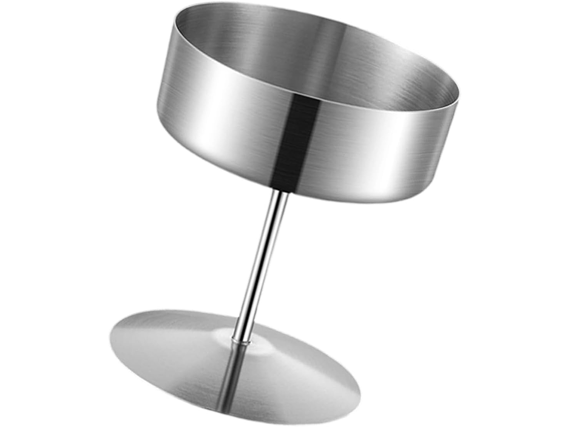 Tigela De Aço Inoxidável Com Pé Para Sobremesas, Sorvetes E Bolos, Perfeita Para Festas Em Casa E Cafés, Pode