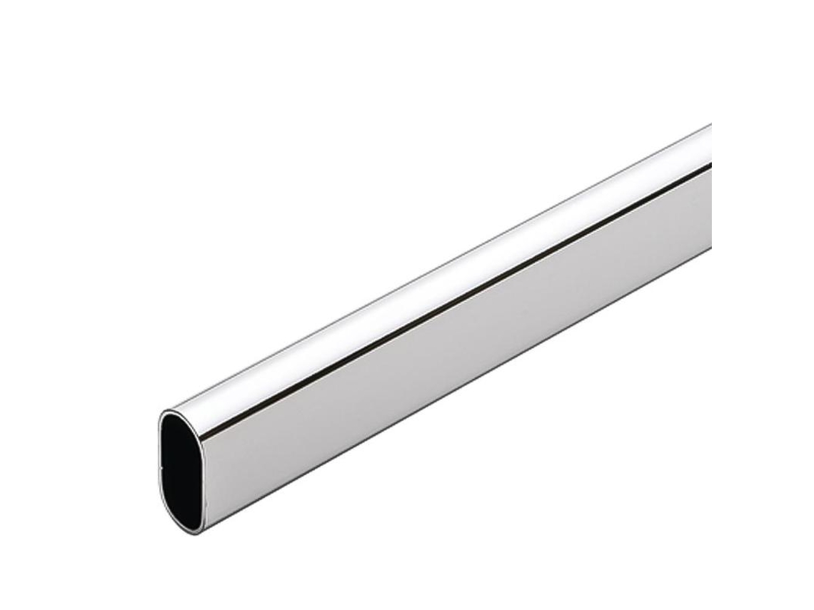 Tubo cromo oval 4mt. 25x15mm. barra