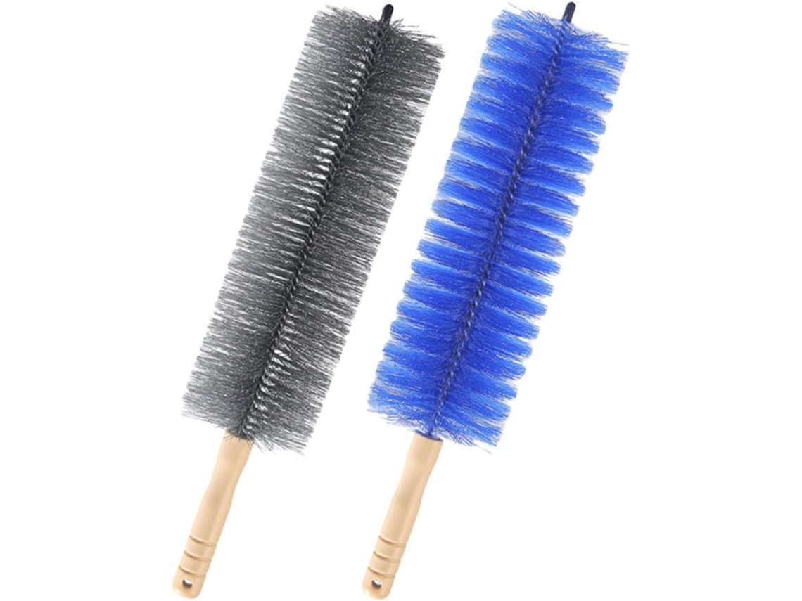 Escova De Limpeza Para Ventilador Lalafina, Ideal Para O Verão, Conjunto De 2 Peças, Com Cabo Ergonômico De Madeira E
