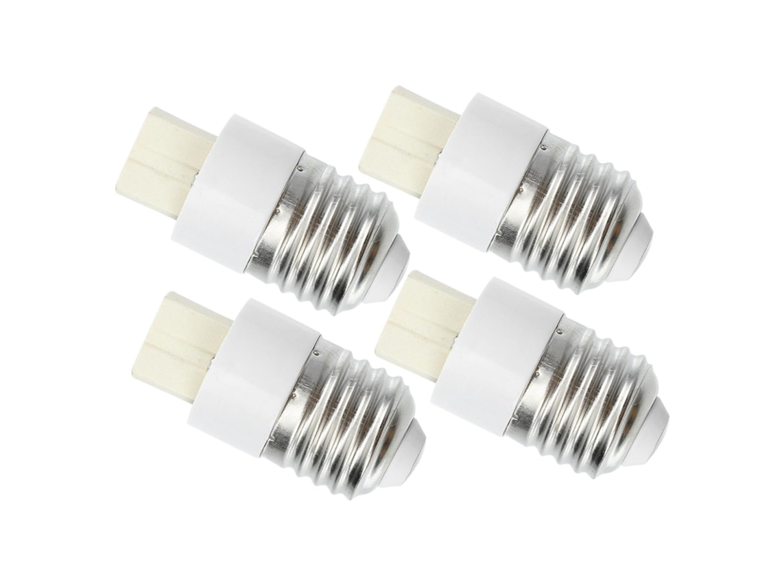 Conjunto De 4 Adaptadores Para Luminárias, Com Encaixe Em Suporte De Policarbonato Sólido.