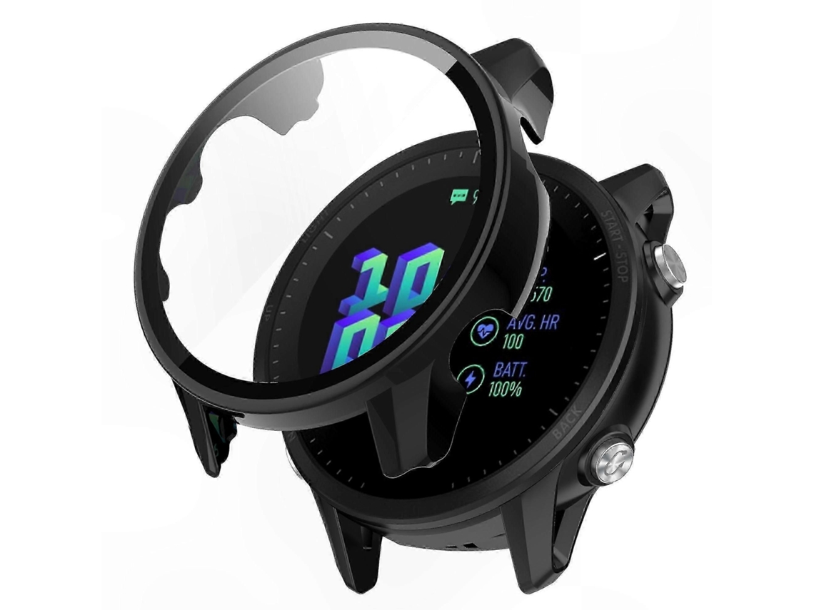 Capa Rígida de Policarbonato com Protetor Tela Vidro Temperado para Smartwatch Corrida Gps. GOKOCO