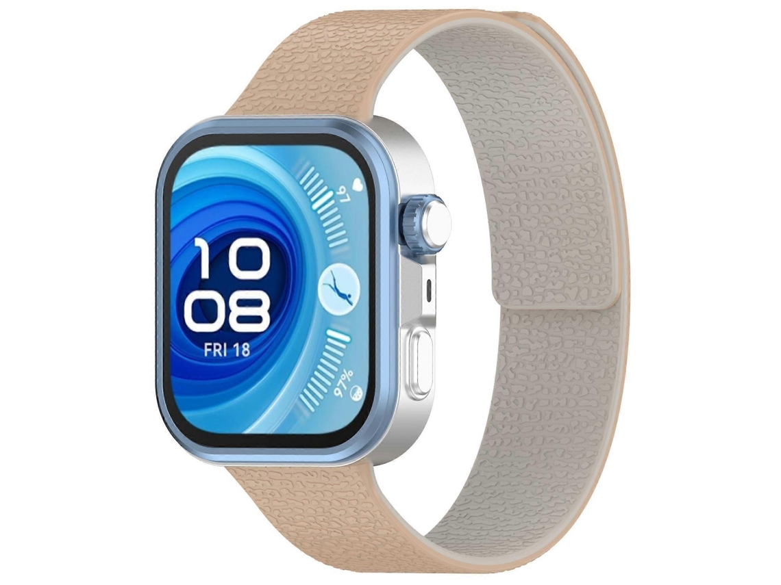 Pulseira De Silicone Magnético Macio Com Textura De Lichia Para Huawei Watch Fit4 / Fit4 Pro / Fit3