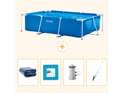 Intex Piscina Com Estrutura Retangular - 300x200x75 Cm - 5-peças S145