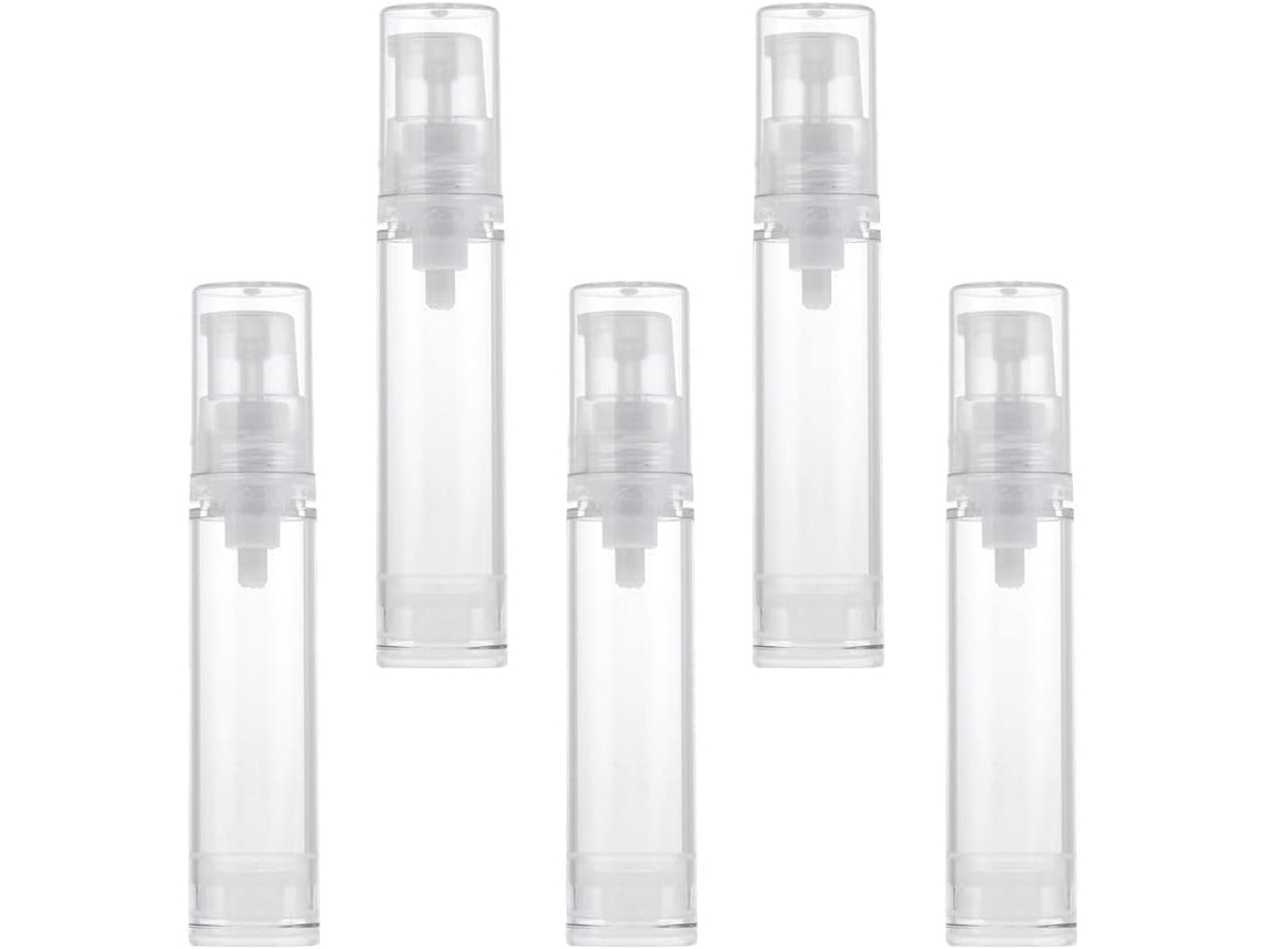 Frasco Cosmético Transparente Sem Ar Com Bomba Dosadora
