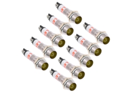 Luzes Sinal 10 Dc 12v Amarelas 8mm