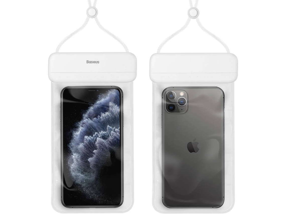 Bolsa Universal BASEUS Impermeável IPX8 de Praia com colar Branco