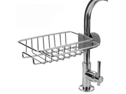 Escorredor de Cozinha Modelo 2025 Em Aço Inox Com Suporte Para Esponja, Torneira, Saboneteira E Toalhas. -aquaforja