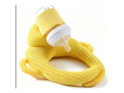 Suporte para Mamadeira, Mãos livres e Fixo, Apoio para Amamentação, Tipo Respirável, Amarelo .CZHHMART