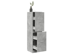 Vidaxl Armário Boticário 40x41x144,5cm Derivados Madeira Cinza Cimento