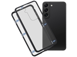 Capa De Celular Magnética De Vidro Temperado Com Metal Hd Para Samsung Galaxy S21 Fe 5g