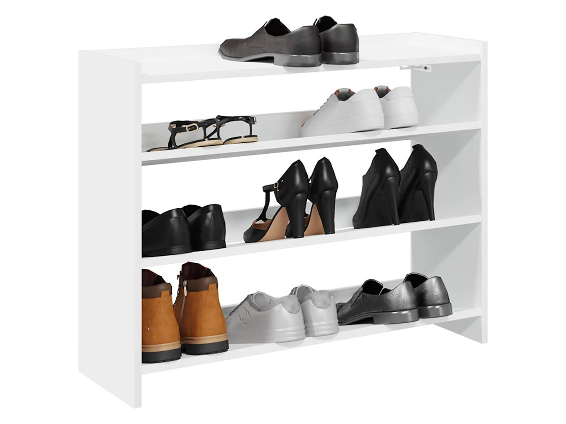 Vidaxl Sapateira 80x25x62 Cm Derivados De Madeira Branco