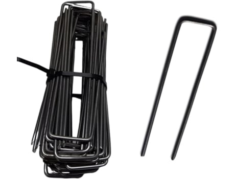 Estacas De Aço Não Galvanizado Fixadores Para Jardim, Relva Artificial E Rega 150 Mm X 30 Mm, Ø 4 Mm Ogrodzenia Wiklinowe (100 Unid.)