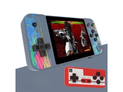 Consola Portátil HEXINYIGJLY Retro 800 Jogos, 3.5" ecrã, recarregável, ligação TV, 2 jogadores, cinza